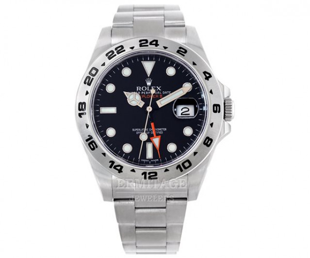 Rolex Explorer II 216570 Steel Two-Time Zones Pre-Owned